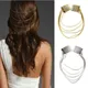 Women Five Layers Tassel Chain Headband Clip Hair Comb Headwear Metal Hair Claw Bridal Wedding Hair