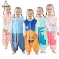 MICHLEY Cartoon Sleeveless Children Baby Sleeping Bag Print With Feet Unisex Sleepwear Sleepsack