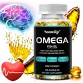 Triple Strength Omega 3 Fish Oil - Burp-Free Fish Oil Supplement with DPA EPA and DHA for