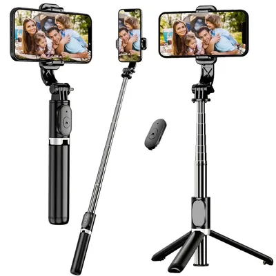 Cell Phone Selfie Stick Tripod For IPhone 14/13/12/12 Pro/11/11 Pro/XS/XR/X/8/7 Plus, For Samsung, Google, LG, Sony Smartphones