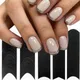 French Manicure Nail Art Tips Form Guide Stickers Self-Adhesive White Black Sticker Nail Polish DIY