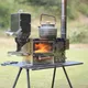 SmiloDon Camping Pellet Fire Wood Heater Stove for Tent Outdoor Portable Picnic Stove with Oven
