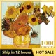 MaxRenard 50*70cm Jigsaw Puzzle 1000 Pieces World Famous Painting Van Gogh Sunflowers Art Puzzles