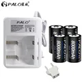 PALO 1-8 stücke D größe akku typ D LR20 batterie 1 2 V NI-MH D batterie 8000mAh R20 akku