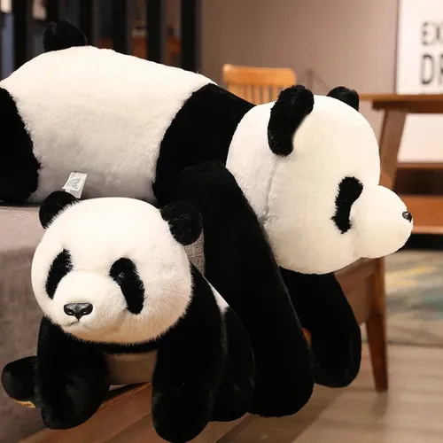 Flauschig niedlich liegend Riesen panda Teddybär Eisbär Plüsch tier gefüllt weiche realistische Tier