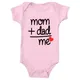 Popular Mom+Dad=Me Baby Romper T-shirt Crawling Clothes Triangle Onesies new Born Baby Clothes
