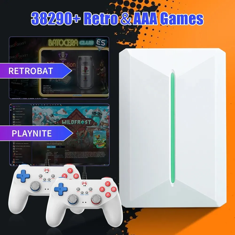 Retro bat & Playnite Gaming HDD Retro-Spiele konsole 38200 aaa & Retro-Spiele für Win PC/Laptop für ps3/ps2/wii/wiiu/ps1/n64/dc/mame/psp