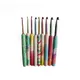 8/9pcs Colorful Ceramic Handle Alumina Crochet Hooks Knitting Needles Set Sewing Crochet for Weave