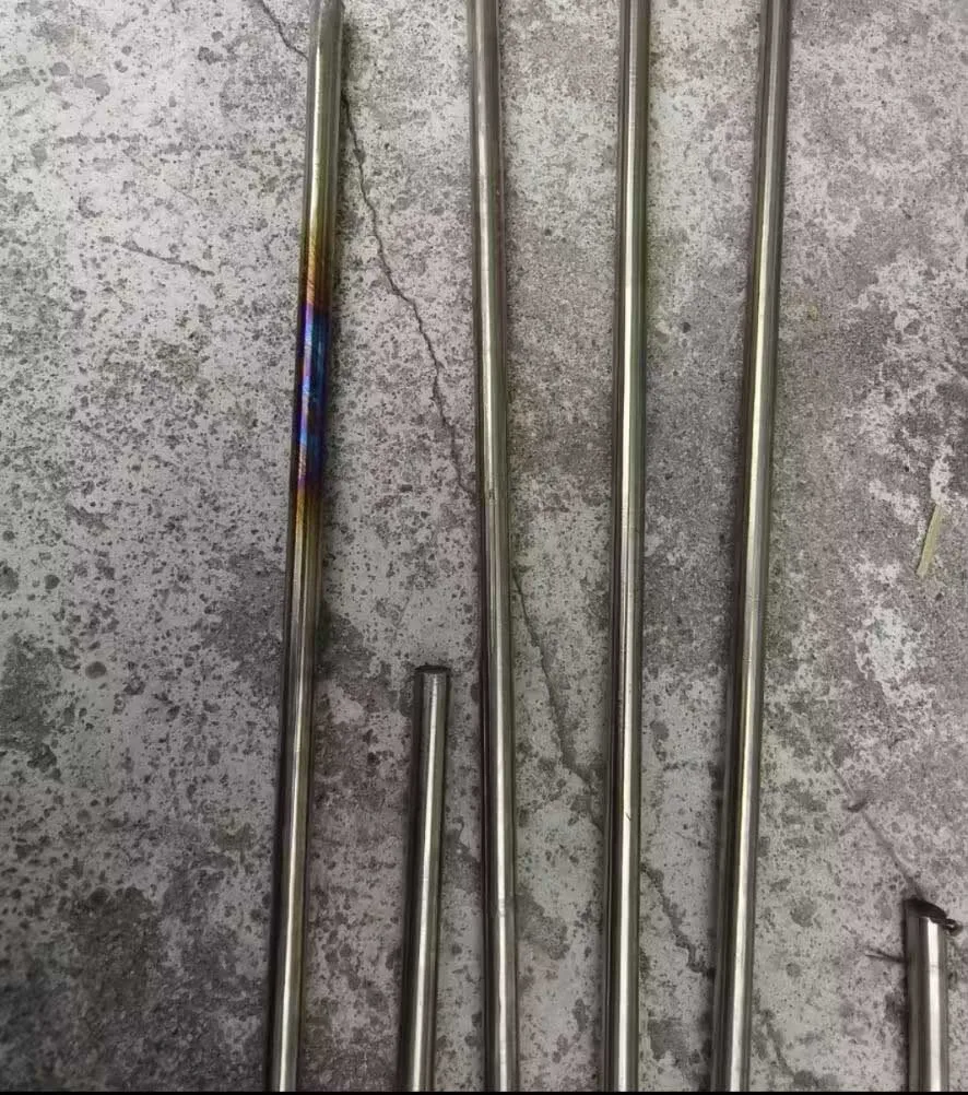 1 Stück Timascus Stab Rohmaterial Titan Damaskus Stab material für Edc Werkzeug durchmesser 10mm Image