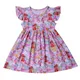 Children Girls Dumbo Dress Little Girls Cute Flying Elephant Cartoon Dresses Flutter Sleeve Casual