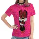 Disney Minnie Maus 3d gedruckt Frauen T-Shirt Sommer lässig junge Frauen Kurzarm Cartoon Kleidung