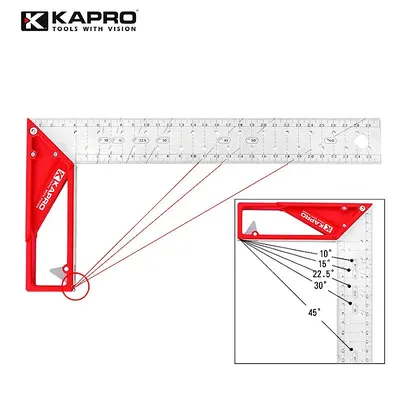 Kapro/40cm Edelstahl Tischler Swanson Metall quadratische Winkel markierung rechtes Lineal versuchen