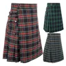 Herren schottischen traditionellen Hochland Tartan Kilt Kontrast farbe Tartan Shorts Rock
