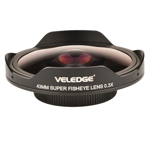 37mm/43mm 0 3 X HD Ultra Fisheye Objektiv Adapter Fisheye Objektiv mit Haube Nur für Video kameras