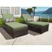 River Brook Patio Reclining Sun Lounger Set w/ Cushion in Brown kathy ireland Homes & Gardens by TK Classics | 31 H x 77 W x 77 D in | Wayfair