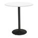 KFI Studios Mode Round Breakroom Table Metal in White/Black | 41 H x 48 W x 48 D in | Wayfair T48RD-B1930-BK-D354-38