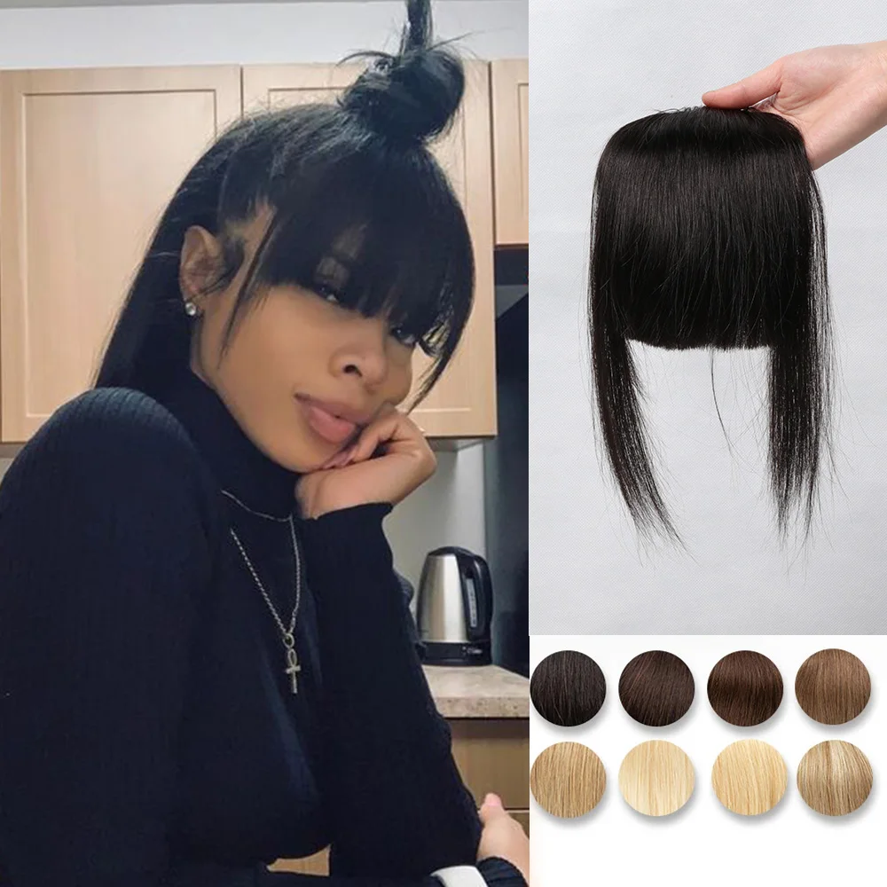 Clip-in-Pony, 3D-Haarverlängerung mit stumpfem Schnitt, natürliches Echthaar, OverHead-Pony, Clip-in-Haarverlängerung, nicht Remy, 2,5 x 4,5 Zoll, 613 # 1B # 2er Braunblond Image