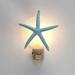 The Seashell Company Starfish Boxed LED Night Light White Green Color Shell in Blue | 6 H x 5 W x 6 D in | Wayfair 850302-1
