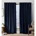 Mercer41 Tremblay Velvet Heavyweight Hidden Solid Room Darkening Tab Top Curtain Panel Polyester in Green/Blue/Navy | 96 H in | Wayfair