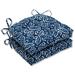 Charlton Home® Crichton Reversible Indoor/Outdoor Dining Chair Cushion Polyester in Blue | 4 H x 16 W x 15.5 D in | Wayfair