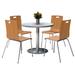 KFI Studios 36" L Round Manufactured Wood Breakroom Table & Chair Set Metal in Brown/Gray | 29 H in | Wayfair T42RD-B1922SL-GN-9222CH-NA