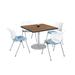 KFI Studios Kool 42" L Square Manufactured Wood Breakroom Table & Chair Set Metal in Brown/Gray/White | 29" H x 42" L x 42" W | Wayfair