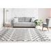 White 31 x 1.2 in Area Rug - Union Rustic Ilwell Geometric Shag Cream Area Rug Polyester/Microfiber | 31 W x 1.2 D in | Wayfair