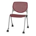 KFI Studios Kool Armless Stackable Chair Plastic/Acrylic/Metal in Red | 31 H x 20.5 W x 21.5 D in | Wayfair CS2300SB-P07