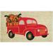 The Holiday Aisle® Cooper Truck - Pumpkins 18 in. x 30 in. Non-Slip Outdoor Door Mat Coir in Brown/Red | Wayfair 77B081D62E4641E09E4BF37F959A5265