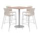 KFI Studios 36" L Square Manufactured Wood Breakroom Table & Chair Set Metal in Brown/Gray/White | 41 H in | Wayfair