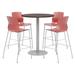 KFI Studios 42" L Round Manufactured Wood Breakroom Table & Chair Set Metal in Gray | 41 H in | Wayfair OLTFL42RD-B1922-SL-41-7933K-4-OL2700BR-P41
