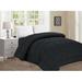 Latitude Run® Azed Reversible Comforter Set Polyester/Polyfill/Microfiber in Black | King Comforter + 2 King Shams | Wayfair