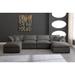 Gray Sectional - Latitude Run® Atis 140" Wide Velvet Symmetrical Modular Sofa & Chaise w/ Ottoman Velvet | 32 H x 140 W x 70 D in | Wayfair
