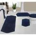 Latitude Run® Waterford Collection 100% Cotton Bath Rug w/ Spray Latex Backing 100% Cotton in Blue | 0.5 H x 22 W in | Wayfair