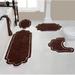 Red Barrel Studio® Allure Collection 100% Cotton Bath Rug w/ Spray Latex Backing 100% Cotton in Brown | 0.35 H x 21 W in | Wayfair