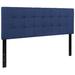 Charlton Home® Ciriaca Quilted Tufted Headboard Upholstered/Metal/Polyester in Blue | 54.25 H x 61.5 W x 2.5 D in | Wayfair