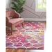 Red 120 x 0.5 in Indoor Area Rug - Winston Porter Rivanna Geometric Area Rug Polypropylene | 120 W x 0.5 D in | Wayfair