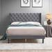 Lark Manor™ Marchan Queen Tufted Platform Bed Upholstered/Linen in Gray | 47.1 H x 83.9 W x 70 D in | Wayfair 64D89F97669949B594E75BA520DB21E2