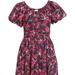 Ulla Johnson Women Cecile Short Puff Sleeves Ruched Midi Dress Zinnia Red - Red