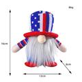 décoration de poupée de chapeau cadeau tricoté : adorable gnome ou poupée de vieil homme sans visage, décor du jour de l'indépendance américaine pour le jour commémoratif/le 4 juillet