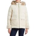 Down & Feather Puffer Jacket With Faux Fur Trim