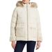 Down & Feather Puffer Jacket With Faux Fur Trim