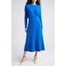 Dolman Long Sleeve Cady Midi Dress