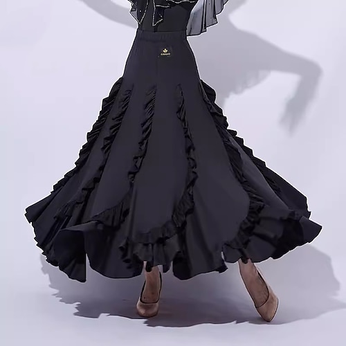 Für den Ballsaal Röcke Rüschen Pure Farbe Farbaufsatz Damen Leistung Ausbildung Milchfieber Image
