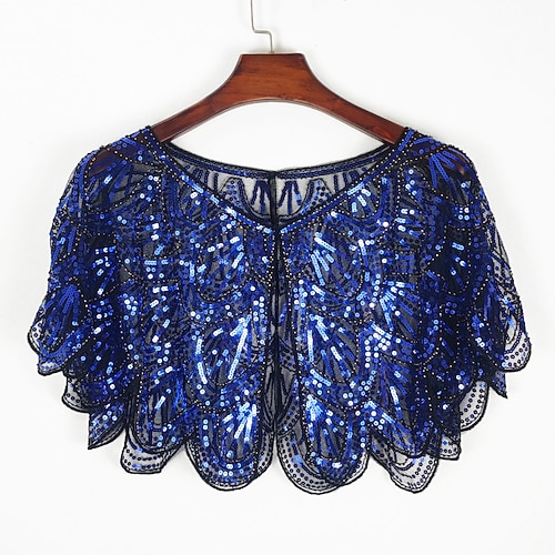 Goldene Zwanziger 1920er Retro Vintage Flapper-Schals Der große Gatsby Charleston Hochzeitsgast Pailletten Kostüm Damen Weihnachten Karneval Neujahr Veranstaltung / Fest Hochzeitsempfang Image