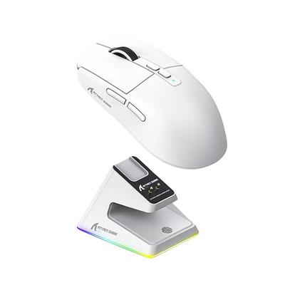 Attack Shark X6 Bluetooth Mouse PixArt PAW3395 Tri-Mode Connection RGB Touch Magnetic Charging Base Macro Gaming Mouse