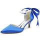 Women's Wedding Shoes Ladies Shoes Valentines Gifts White Shoes Strappy Heels Wedding Party Daily Wedding Heels Bridal Shoes Bridesmaid Shoes Imitation Pearl Ribbon Tie Low Heel Pointed Toe Elegant