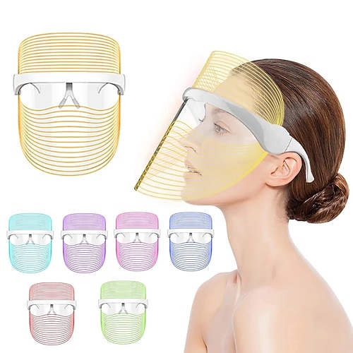 Maschera facciale LED a 3 colori Maschera LED terapia a fotoni coreana macchina maschera terapia della luce maschera per acne bellezza del collo maschera LED Regalo di San Valentino