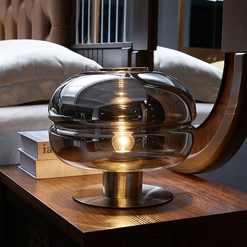 Lampada da tavolo creativa lampada da comodino in vetro lampada da comodino moderna e minimalista camera da letto soggiorno studio lampada da comodino lampada da tavolo decorativa piccola lampada da