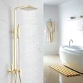 rubinetto doccia, sistema doccia sistema soffione doccia a pioggia set massaggio body jet - doccetta inclusa doccia a pioggia estraibile stile vintage contemporaneo nichel spazzolato montaggio